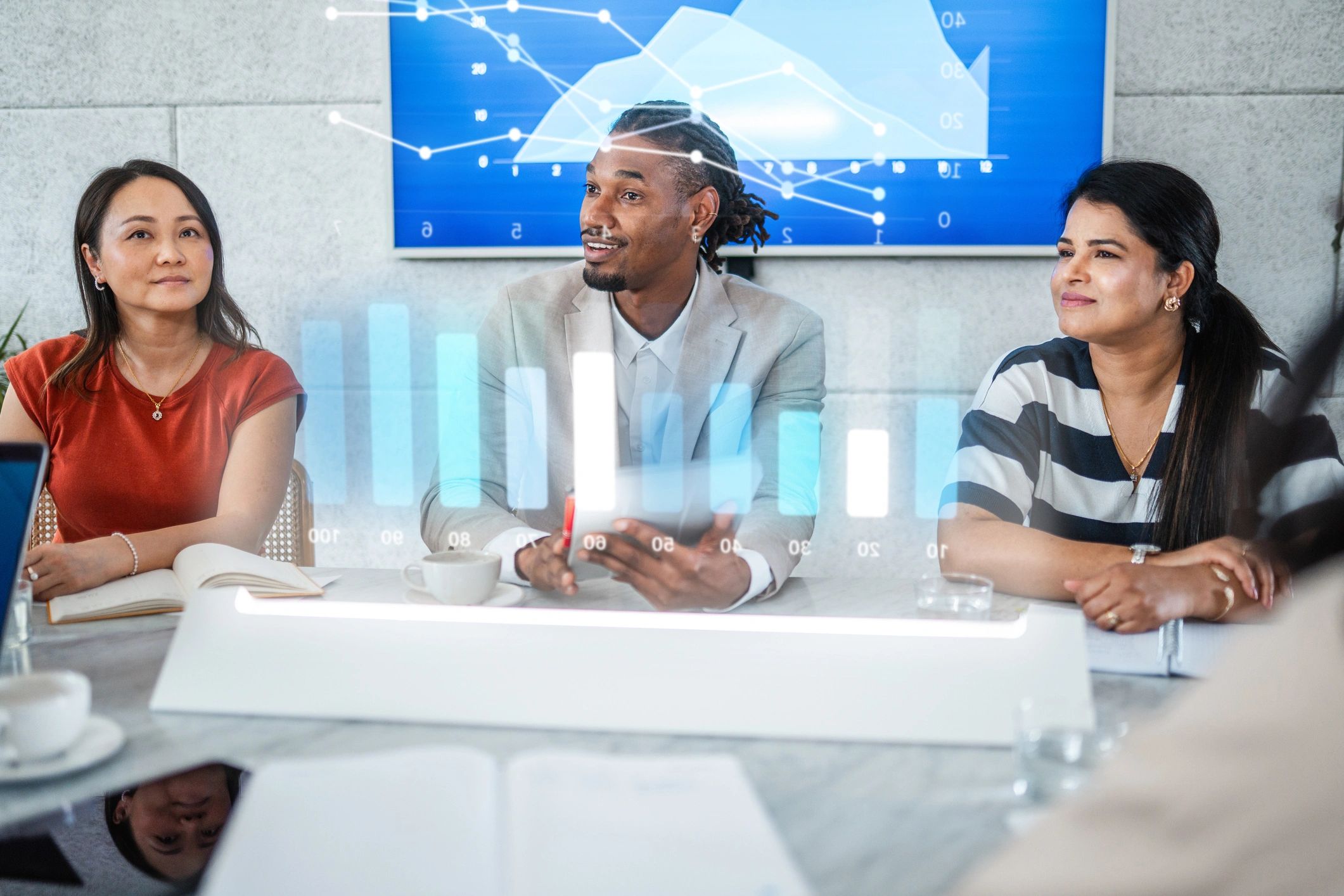 corporate team meeting data analytics